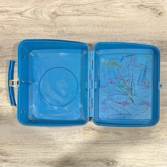 Vintage 1985 Wuzzles Aladdin Plastic Lunch Box Blue Hasbro Disney - See Photos - Picture 8 of 9